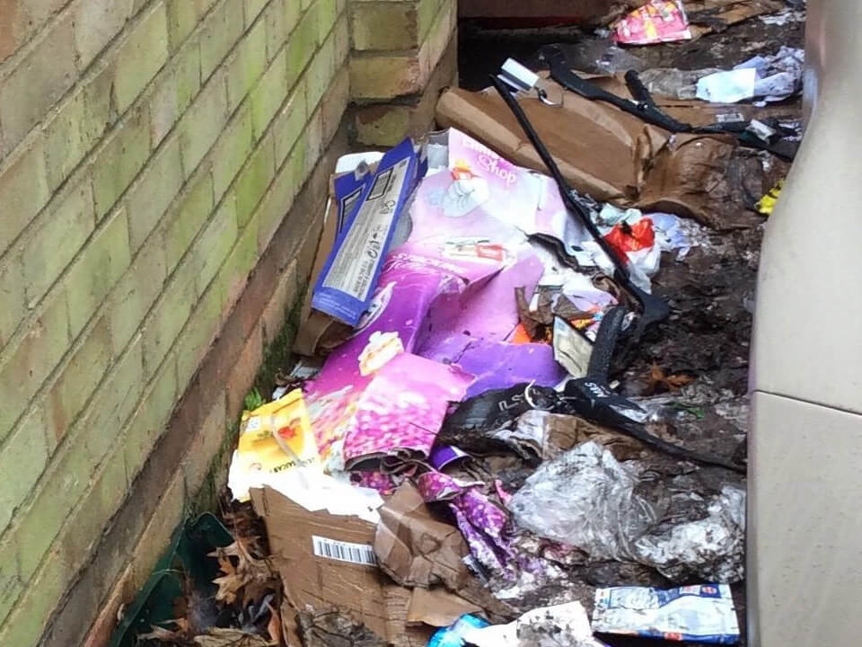 Fly tipping cleanup in London