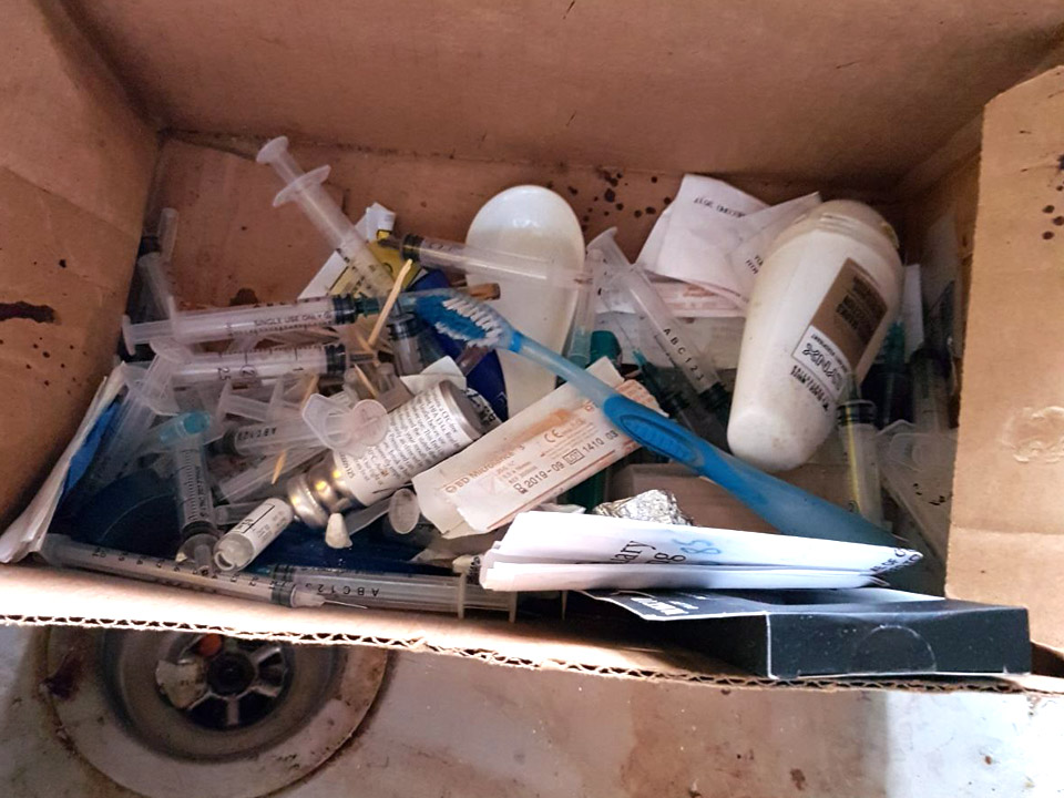 Hypodermic needle removal